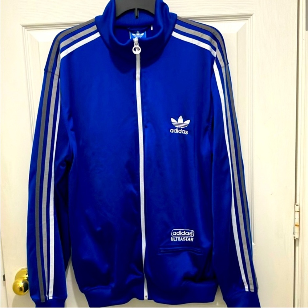 Adidas Ultrastar Tracksuit Jacket Warmup Sweatsuit Jogging Soccer Exercise EUC